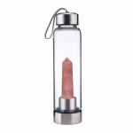 Pure Crystal Glass Water Bottle Natural Healing For Hot / Cold Drinks
