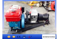 China Steel Diesel Engine Cable Pulling Winch 10KN Capacity For Power Construction supplier