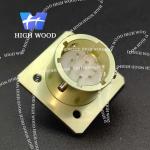 OHS Series Ultra-Small Electrical Connector Aluminum Alloy Square Flange Receptacle With 10 Contacts Silvering for sale