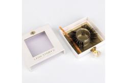 China Square Small Drawer Eyelash Packaging Box Cardboard With Window supplier