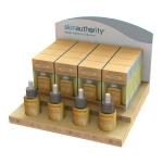 Countertop Essential Oil Display Rack Bamboo Wooden Essential Oil Display Stands Boutique for sale