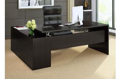 China Beautiful Manager Office Furniture / Modern Office Desk Light Walnut / Black Color Custom supplier