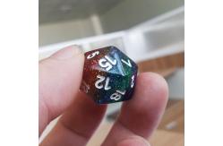 China Shin Golden Powder Rainbow Resin Boarding Dice Set Dragon and Dungeon supplier
