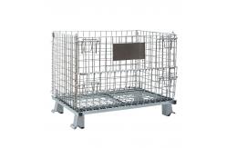 China Workshop 50x100 Steel Q235 Folding Wire Mesh Container supplier
