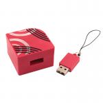 Custom Silicone USB Flash Drives Full Color Print Rectangle Shape 128GB Capacity for sale