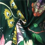 50dx150d Yarn Count Fashion Print Fabric False Twisting Satin Soft Hand Feeling for sale