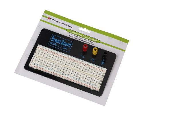 ROHS ABS Round Hole Breadboard Circuit Projects 830 Points With Aluminum Plate