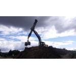 KM220 KM260 Clamshell Telescopic Armclamp Excavator Attachment With Shell Buckets