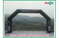 China Custom Inflatable Arch Blower Inflatable Finishing Line Arch PVC Black CE / UL Certificated supplier