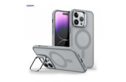 China TPU PC Metal Camera Stand Magsafe Phone Case Translucent Back Cover supplier