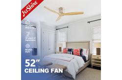 China 52 Inch Ceiling Fan With Remote Control Wooden Blade Silent Dc Motor supplier