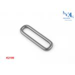 Round Shape Rectangle D Ring , Shiny Silver Metal Bag Accessories For Bag Making for sale