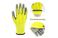China CE EN388 HPPE Shell PU Dipped Gloves , Level 5 Cut Resistant Impact Gloves supplier
