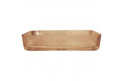 China Light Tea Toilet Hand Wash Basin Crystal Vessel Rectangular Bathroom Sink supplier