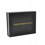Magnet Paper Rigid Packaging Box Black Collapsible With Foam