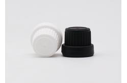 China Ribbed Plastic Tamper Evident Cap 18mm With Insert For Essential Oil Bottle supplier