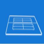 JGS2 2.2g/cm³ Customizable Grooved Rectangular Quartz Glass Plate 