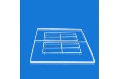China JGS2 2.2g/cm³ Customizable Grooved Rectangular Quartz Glass Plate  supplier