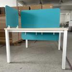 Wooden Single Office Space Modular Desktop Workstation With Desktop Partition