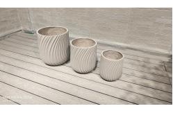China Stylish Round Fiberclay Planter For Warmer And Barbecue Camping Burners supplier