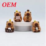 Blind Box Capybara Decompression Decoration Bath Dolphin Touch Fish Car Decoration for sale