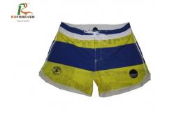 China Quick Dry Printed Elastic Womens Board Shorts Surfing Beach Silk Screen Printing supplier