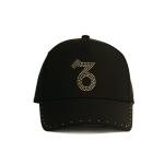 Rhinestone Logo Small Baseball Cap / New Style Women Black Cotton Twill Cap Hat for sale