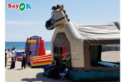 China PVC Double Stitching Inflatable Horse Bounce Castle For Backyard supplier