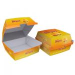 Customized Fast Food Grade Eco-Friendly Paper Hamburger Packaging Boxes for Food Catering for sale