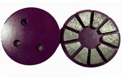 China Terrco Diamond Grinding Stones With 8 Triangle Segments For Concrete Floor supplier