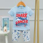 Fierce Shark Korean Air Conditioned Suits Children'S Pajamas Shorts Sets for sale