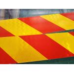 Micro Prismatic Red And Yellow Reflective Tape  On Mud Flaps With Aluminium Plate for sale