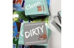 China Square Double Sided Dishwasher Magnet clean dirty Target For Refrigerator supplier