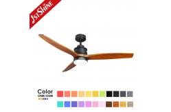 China 220V Power Saving Remote LED Ceiling Fan 52 Inch 5 Speed Choice supplier
