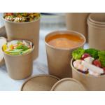 Disposable Custom Printing Salad Paper Bowl With Lid For Takeaway for sale