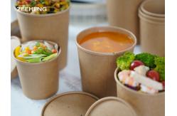 China Disposable Custom Printing Salad Paper Bowl With Lid For Takeaway supplier
