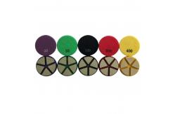 China 80mm Ceramic Bond Diamond Terrazzo Polishing Pads Fast Grinding Long Working Life supplier