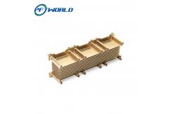 China Precision CNC Machining Aluminum Radiator Gold Plating Aluminum Parts supplier