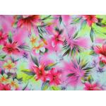 Semi Bleached Patterned Polyester Fabric / Fine Twill Fabric For Traveling Bags