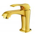 Light Gold Wash Basin Faucet One Handle Lavatory Faucet  Leak Resistant for sale