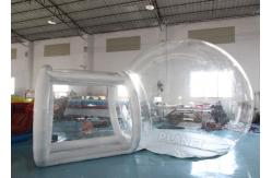 China 4mDia Transparent Clear Inflatable Dome Bubble Camping Tent With Airtight Tunnel supplier