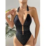 Solid Pattern Ladies One Piece Swimsuit With Medium Thickness And Women 1 Piece Bathing Suits for sale
