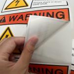 Waterproof Packaging Printed Vinyl Warning Stickers Custom Logo for sale