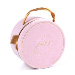 Cardboard Pink Round Packaging Box With Ribbon Wedding Celebration for sale