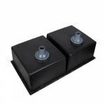 Rectangular Black Equal Double Bowl Under Mount Granite Kitchen Sink