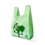 Custom Logo Compostable Biodegradable Shopping Bag T Shirt 100micron for sale
