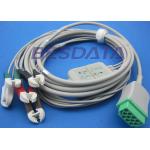 TP3008 Electrode Lead Wires , ECG Leads And Electrodes Green 11 - Pin Connector for sale