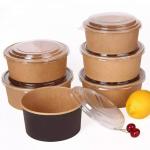 Fast Food Bio-degradable Disposable Kraft Paper Bowl for restaurant for sale
