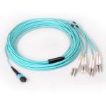 Fiber Optic Patch Cord 1M LC OM3 / OM4 8 / 12 / 24f G657A1 MPO / MTP for sale