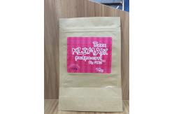 China Kraft Mylar k Pouch Customized Stand Up Paper Bag With Rectangular Window supplier